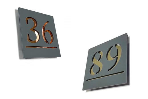 Premium-Personalised-Matte-Grey-Acrylic-Square-House-Number-Sign-1