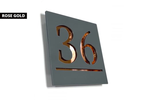 Premium-Personalised-Matte-Grey-Acrylic-Square-House-Number-Sign-2
