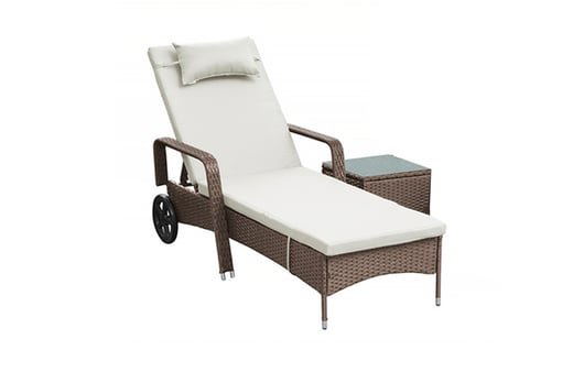 rattan sun lounger wowcher