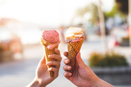 Ice Cream – 2 Scoops & Decorated Cone For 2 People – London