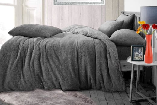 teddy bear bedding charcoal