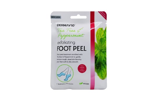 Derma V10 Exfoliating Foot Peel - Tea Tree & Peppermint - Wowcher