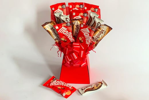 Galaxy & Maltesers Chocolate Bouquet - Flowers Delivery 4 U