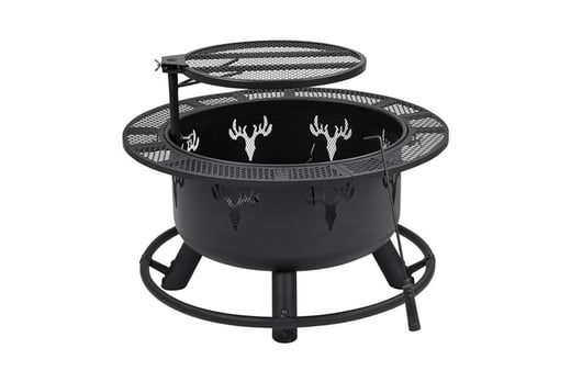 Round Fire Pit w/ Cooking Grate Offer - Wowcher