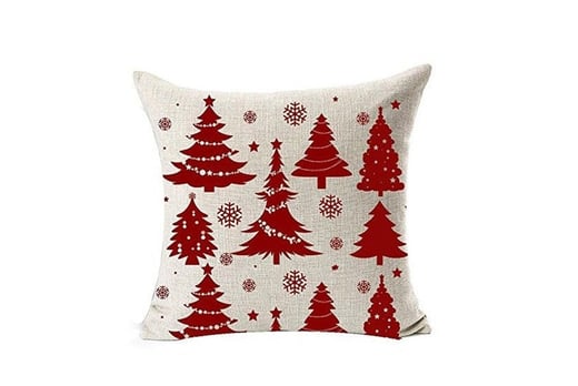 Quelife Christmas Linen Square Throw Flax Pillow Case Decorative Cushion Pillow Cover Pillowcase 