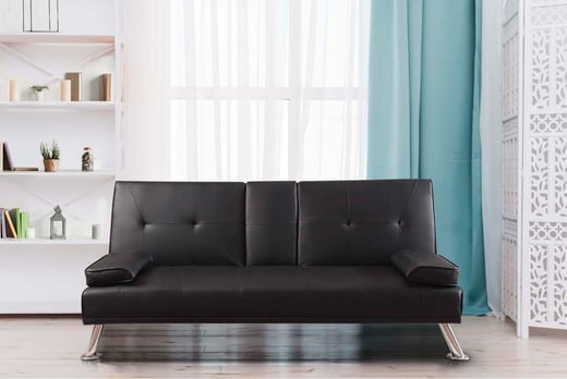 cheap cinema manhattan faux leather sofa bed