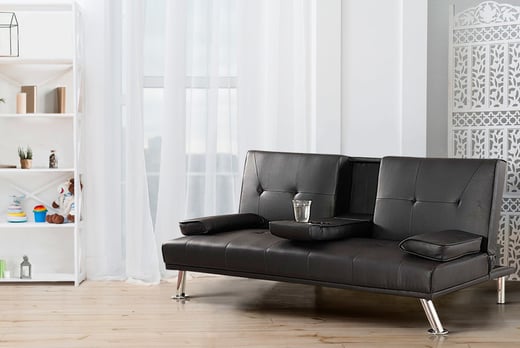 cheap cinema manhattan faux leather sofa bed