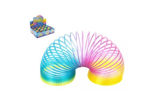 2 Units Stress Toy Party Favor Decorations 2003-2 JA-RU Magic Spring Glitter Rainbow Girls Rainbow Springs with Shiny Glitter Fidget Toy for Girls 