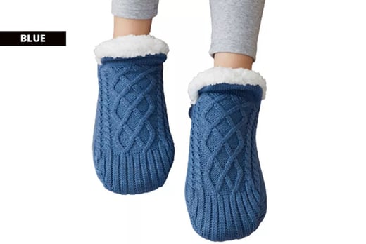 LIKESIDE Womens Medium Tube Cotton Socks Print Thicker Anti-slip Carpet Socks 