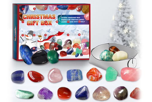 24pc Chakra Healing Crystals Advent Calendar Offer LivingSocial