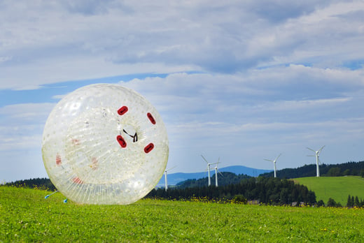 Падающий шар. Energy of Zorbing.