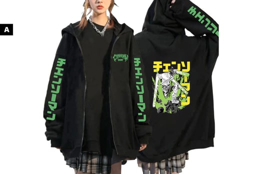 Anime Chainsaw Man Inspired Zip Up Hoodie Deal - LivingSocial