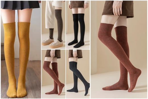 Women's Winter Thigh High Socks Offer - Wowcher