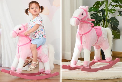 Kids-Plush-Rocking-Horse-with-Sound-Pink-1