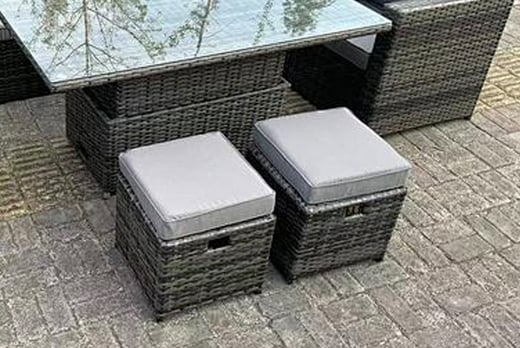 Dark Grey Garden Rattan Furniture Set Deal - LivingSocial