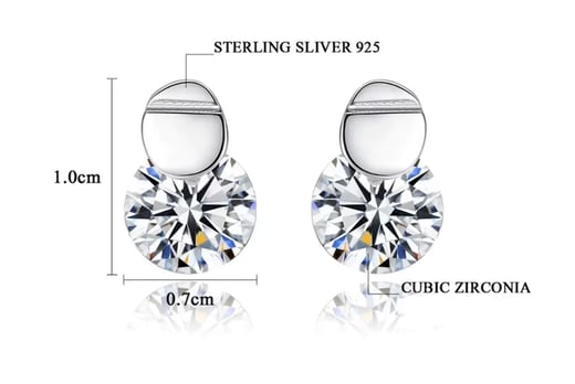 4-Zirconia-Stud-Earrings---Gold-or-Silver-Plated
