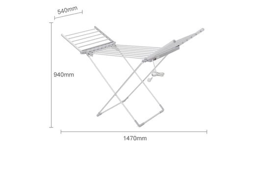 Heated Winged Clothes Airer-3