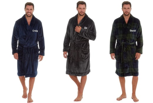 Long Hooded Zip Up Dressing Gown Deal - Wowcher