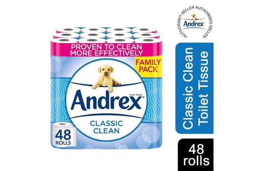 Andrex Classic Clean FragranceFree 2 Ply 24 Rolls Toilet Tissues Wowcher