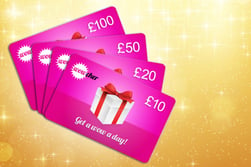 Wowcher Gift Card on a gold background