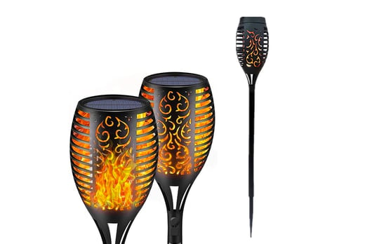 LED Solar Flame Torch Light Offer - Wowcher