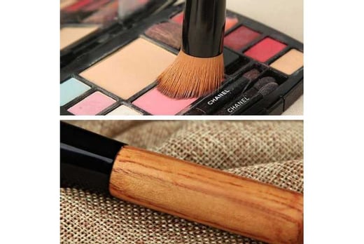 12 Piece Bamboo Makeup Brush Set - Wowcher
