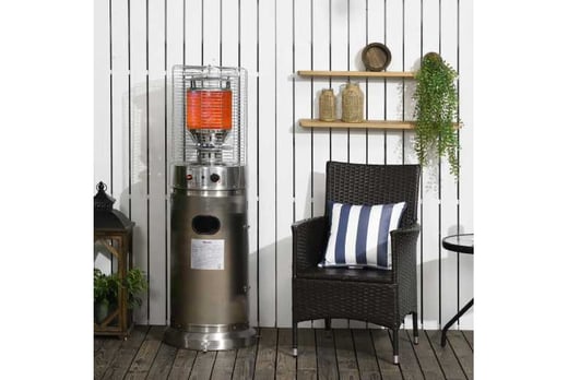 Outsunny 10KW Outdoor Gas Patio Heater Terrace - Wowcher