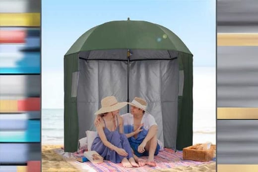 Outsunny 2m Beach Parasol Fishing Brolly- 2 colours - Wowcher