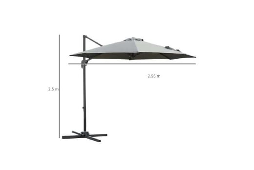 Outsunny M Patio Offset Parasol Roma Cantilever Wowcher