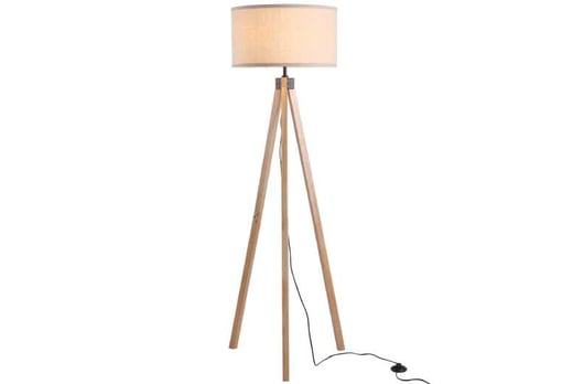 HOMCOM 5FT Elegant Wood Tripod Floor Lamp - 2 Colours - LivingSocial