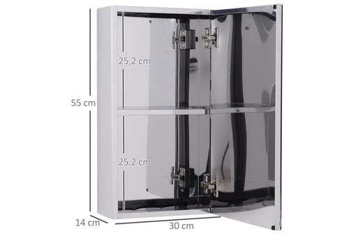 HOMCOM-Stainless-Steel-Mirror-Storage-Cabinet-7