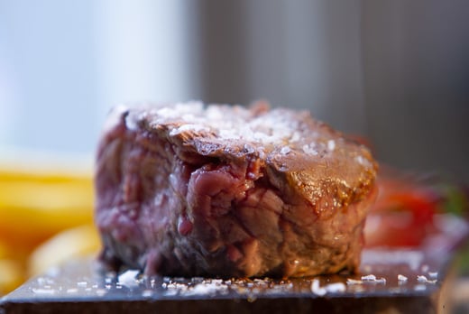 Fillet Steak Served on a Stone, w/ Prosecco for 2 – Trinity Bar & Venue