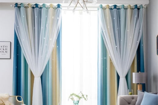 Double Layer Blackout Curtains Deal - Wowcher