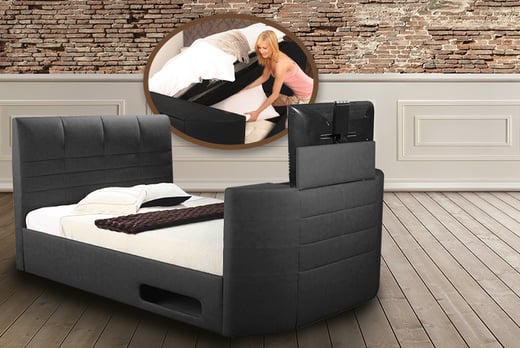 Super King Ottoman Tv Bed Wowcher Miami Ottoman Storage Tv Bed