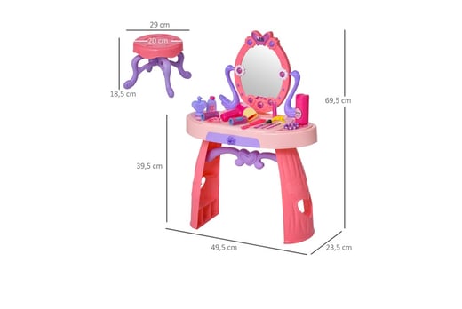 Pretend-Play-Plastic-Vanity-Table-Set-Pink-10