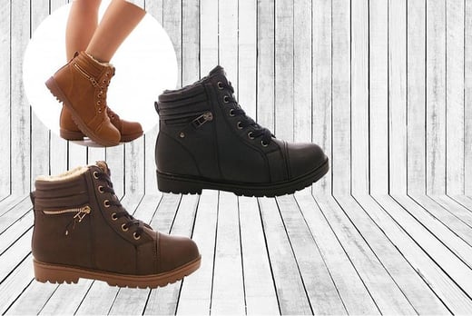 Ladies’ Fur-Lined Ankle Boots | Shop | Wowcher
