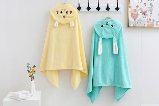 Kids Cartoon Hooded Bath Towel Deal - Wowcher