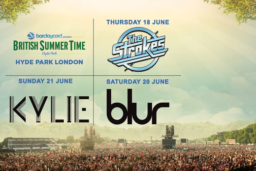 2Day British Summer Time Hyde Park Tkts see Kylie, Blur or The