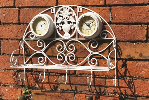 Outdoor Garden Clocks 2 Designs Including Weather Station Groundlevel Weather Station Outdoor Clocks1