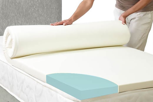 Coolblue Memory Foam Mattress Topper With Washable Cover Cool Cblue