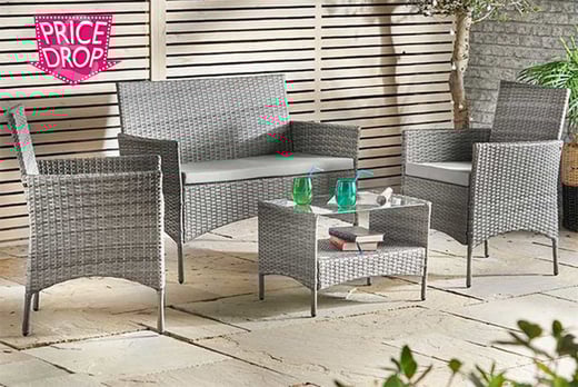Silverline Rattan Sofa Set Garden Furniture Deals In London Wowcher Light Grey Rattan Furniture On A Patio