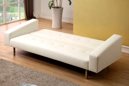 10 spring street ashton faux leather sofa bed