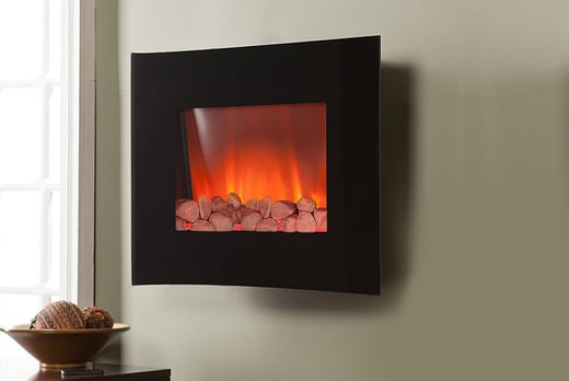 Led Wall Mounted Electric Fireplace With Flame Effect Cleaning Costzu Curved Fireplace