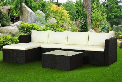 5pc Luxury Miami Rattan Furniture Set 2 Colours Wowcher Rattan Evre Miami Luxury 5pc Corner Sofa