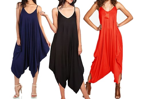 Baggy Harem Jumpsuit - UK 8-14 & 6 Colours! - LivingSocial