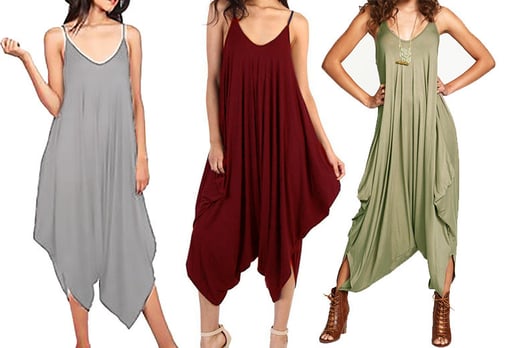 Baggy Harem Jumpsuit - UK 8-14 & 6 Colours! - LivingSocial