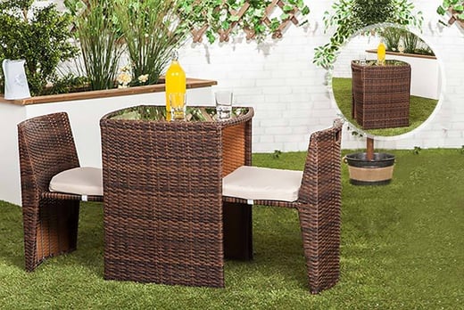 2 Seater Space Saving Rattan Cube Set Wowcher - Space Saving Patio Table And Chairs 2 Seater Space Saving Rattan Cube Set Wowcher - Space Saving Patio Table And Chairs