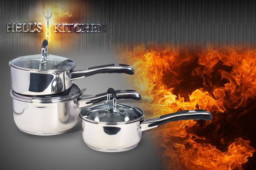 Hell S Kitchen Pan Set London Wowcher   24194 