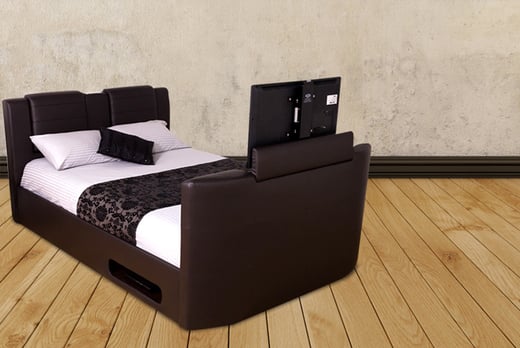 Tv Bed With Sound System Wowcher A Bed With Built In Speakers And Tv Emerging From The Foot Of