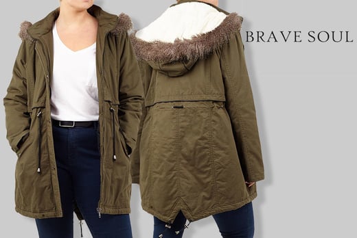 plus size hooded parka